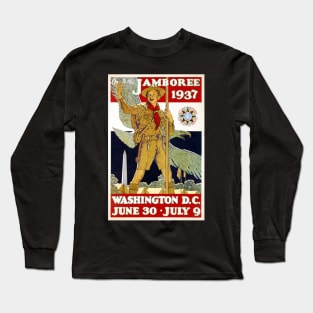 Boy Scout Jamboree 1937 Norman Rockwell Long Sleeve T-Shirt